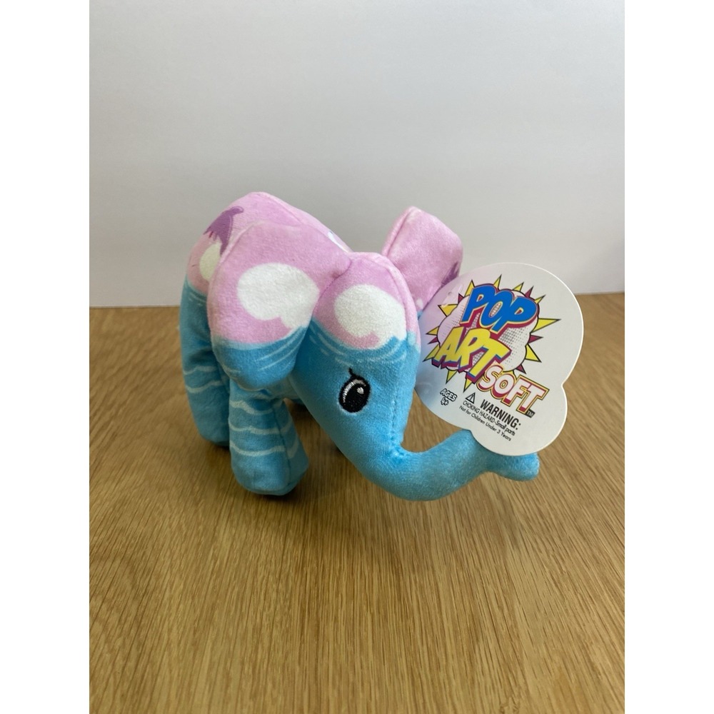 Pop Art Soft Cepia DOLLY Elephant Plush Beanie Toy‎ Collectible Small